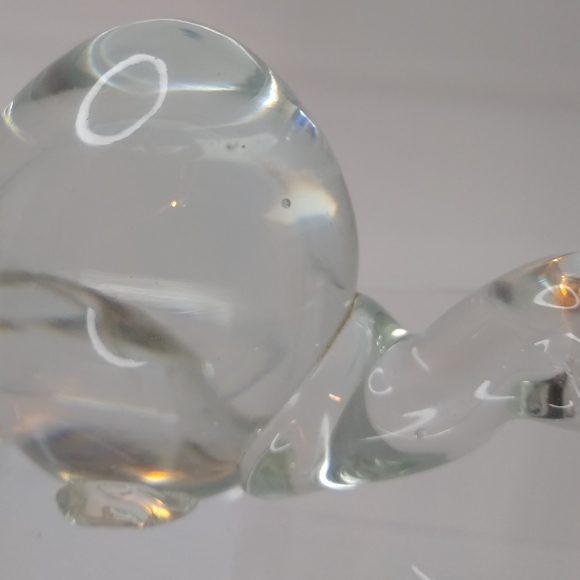 Crystal Turtle Figurine Paper Weight Art Glass - Picture 2 of 13